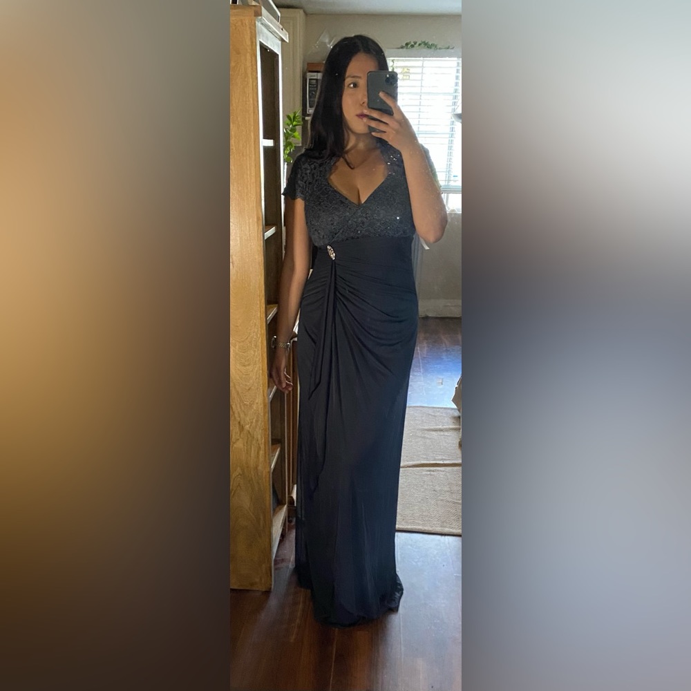 David’s Bridal Blue elegant dress